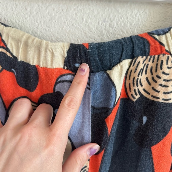 Farm Rio by Anthropologie Women's Large Printed Jellybean Joggers Boho Casual - Picture 13 of 16